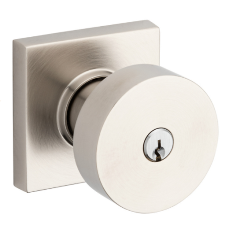 Baldwin Estate 5250 Contemporary Entry Knob Lifetime Satin nickel