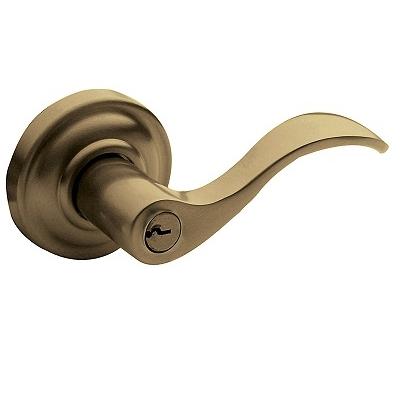 Baldwin 5255.ENT Wave Keyed Entry 050 Satin Brass and Black