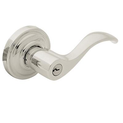 Baldwin 5255.ENT Wave Keyed Entry 055 Lifetime Polished Nickel