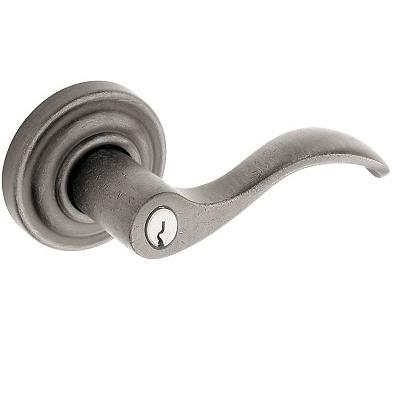 Baldwin 5255.ENT Wave Keyed Entry 452 Distressed Antique Nickel