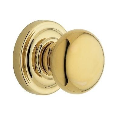 Baldwin Estate Pre-Configured 5015 Classic Door Knob Set Lifetime Polished Brass