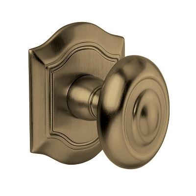 Baldwin Estate 5077 door knob Satin Brass and Black (050)