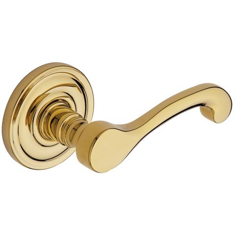 Baldwin Estate 5445V Classic Lever Set shown in Lifetime Polished Brass (003)