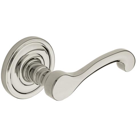 Baldwin Estate 5445V Classic Lever Set shown in Lifetime Polished Nickel (055)