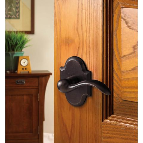 Baldwin Estate 5452V Lever Set shown in Distressed Oil Rubbed Bronze (402)