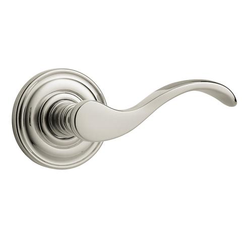 Baldwin Estate 5455V Lever shown in Lifetime Polished Nickel (055)