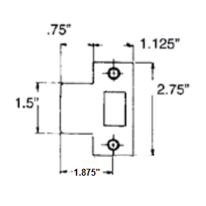 Baldwin Estate 5510.E178 Extended T-Strike (LTC 1.875")