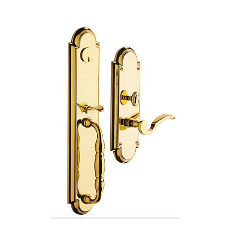 Baldwin Estate 6544 Hamilton Mortise Handleset in Lifetime Polished Brass (003)