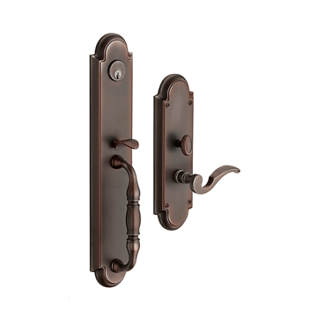 Baldwin Estate 6544 Hamilton Mortise Handleset in Venetian Bronze (112)