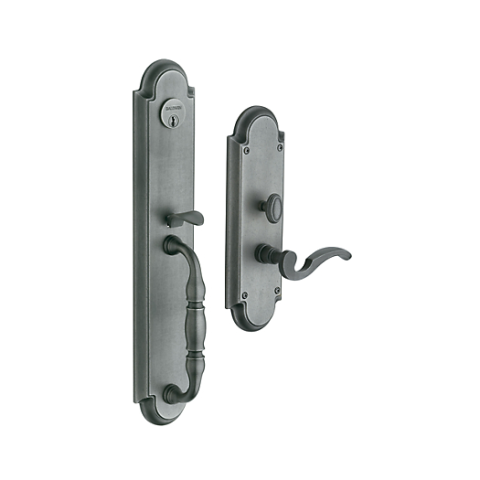 Baldwin Estate 6544 Hamilton Mortise Handleset in Distressed Antique Nickel 452