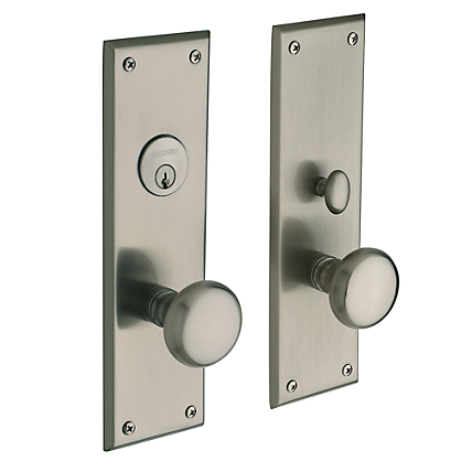 Baldwin Estate 6552 Baltimore Mortise Entrance Set Satin Nickel