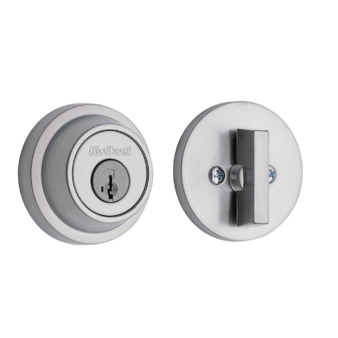 Kwikset 660CCR Smart Key Grade 3 Contemporary Single Cylinder Deadbolt Satin chrome