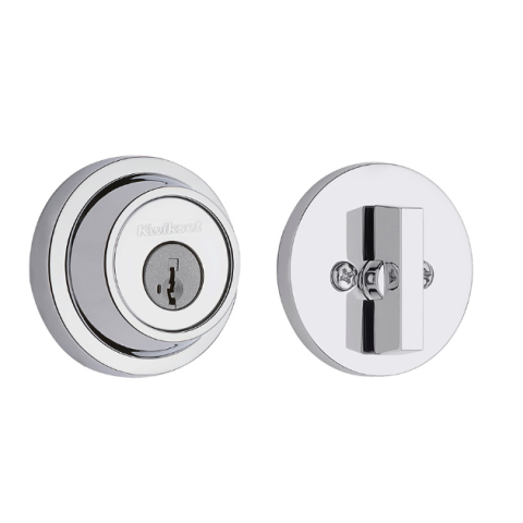 Kwikset 660CCR Smart Key Grade 3 Contemporary Single Cylinder Deadbolt Polished Chrome