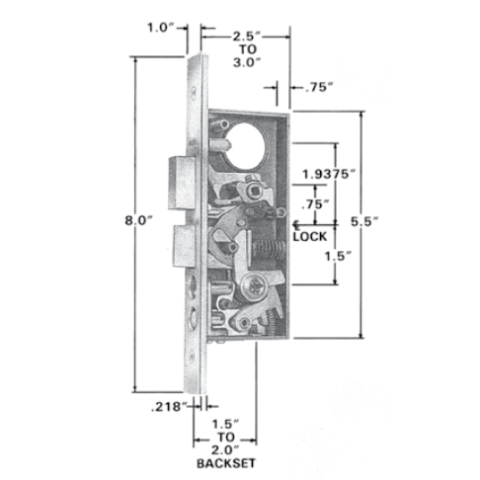 Baldwin Estate 6800 & 6802 Entrance Mortise Lock Box (Lever x Lever)