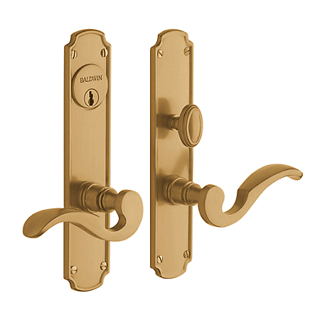 Baldwin Estate 6942 Bismark Mortise Entrance Set in Vintage Brass