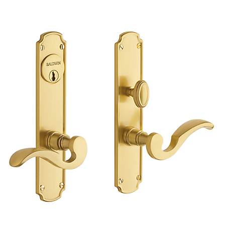 Baldwin Estate 6942 Bismark Mortise Entrance Set in Satin Brass