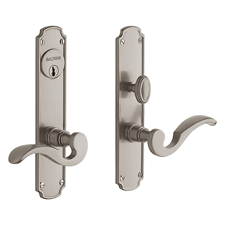 Baldwin Estate 6942 Bismark Mortise Entrance Set in Satin Nickel