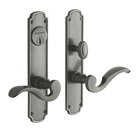 Baldwin Estate 6942 Bismark Mortise Entrance Set Antique Nickel