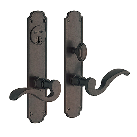 Baldwin Estate 6942 Bismark Mortise Entrance Set Distressed Oil Rubbed Bronze