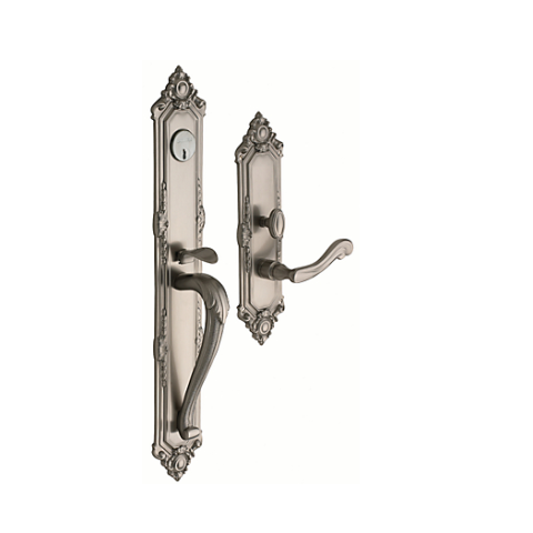 Baldwin Estate 6950 Kensington Full Plate Mortise Handleset in Satin Nickel 