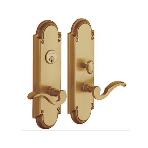 Baldwin Estate 6951 Stanford Mortise Entrance Set in Vintage Brass