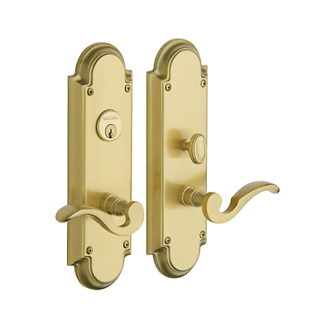 Baldwin Estate 6951 Stanford Mortise Entrance Set in Satin Brass