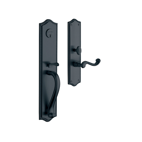 Baldwin Estate 6963 Bristol Full Plate Mortise Handleset in Oil Rubbed Bronze