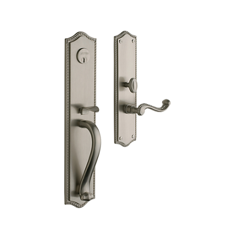 Baldwin Estate 6963 Bristol Full Plate Mortise Handleset in Satin Nickel (150)