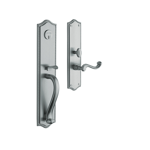 Baldwin Estate 6963 Bristol Full Plate Mortise Handleset in Satin Chrome (264)