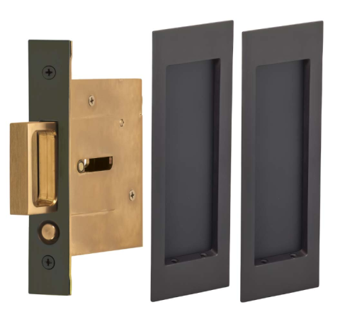 Omnia 7035/N.10B Modern Rectangular Passage Pocket Door Lock