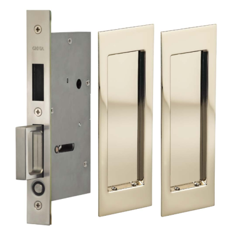 Omnia 7035/PD.14 Modern Rectangular Dummy Pocket Door Lock