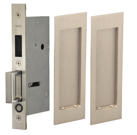 Omnia 7035/PD.15 Modern Rectangular Dummy Pocket Door Lock