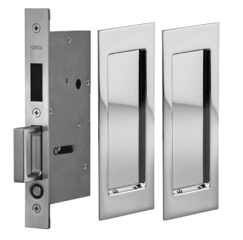 Omnia 7035/PD.26 Modern Rectangular Dummy Pocket Door Lock