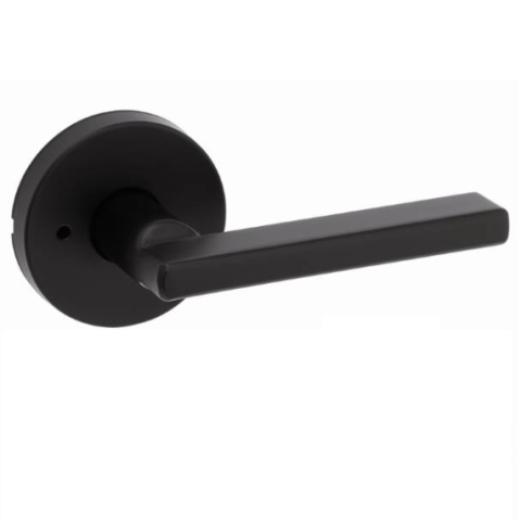 Kwikset Signature Series 730HFLRDT Halifax Privacy Door Lever Set Iron Black (19)