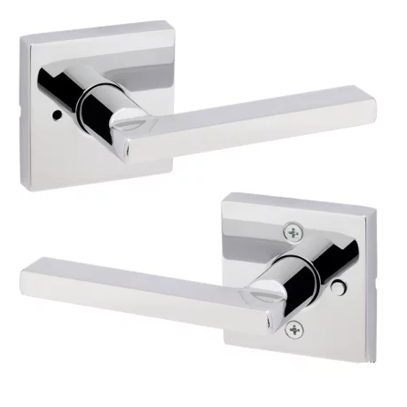 Kwikset Signature Series 730HFL-SQT Halifax Privacy Door Lever Set Polished chrome (26)