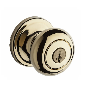 Kwikset Signature Series 740J-3s Juno SmartKey Entry Knob Polished Brass