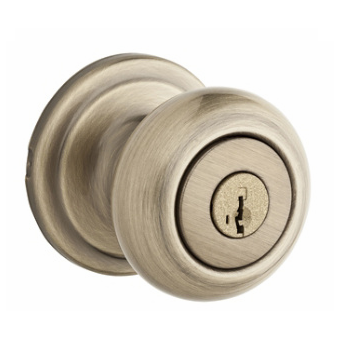 Kwikset Signature Series 740J-5s Juno SmartKey Entry Knob Antique Brass