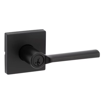 Kwikset Signature Series 740LSL-SMT Lisbon SmartKey Entry Lever Iron Black (514)