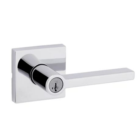 Kwikset Signature Series 740HFLSQT Halifax SmartKey Entry Lever Polished chrome (26)