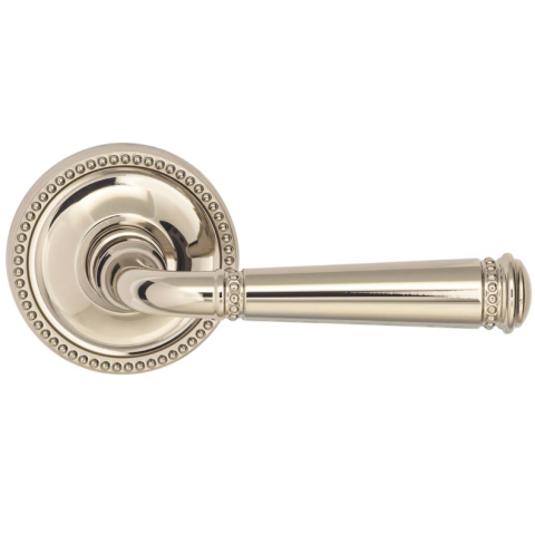 Omnia 748BD67.14 Beaded Door Lever Set from the Arc Collection