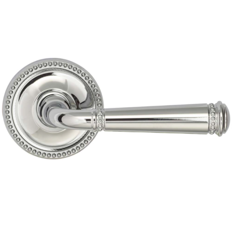 Omnia 748BD67.26 Beaded Door Lever Set from the Arc Collection