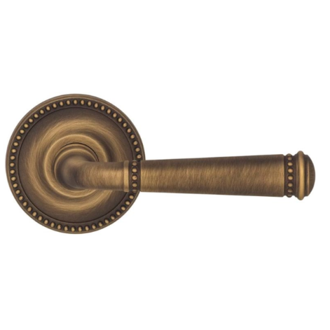 Omnia 748BD67.5 Beaded Door Lever Set from the Arc Collection