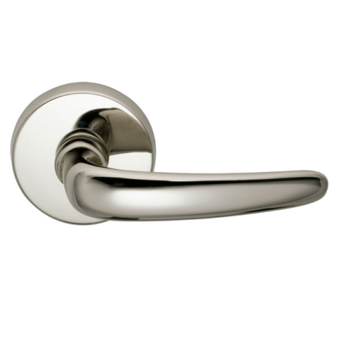 Omnia 762 Lever Latchset Polished Nickel (US14)