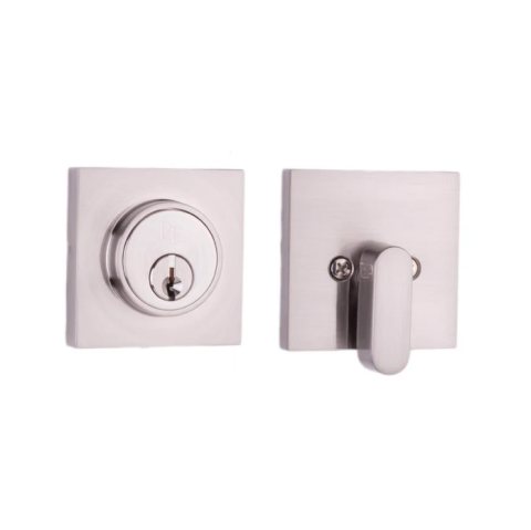 Weslock Transitional 0771 Single Cylinder Square Deadbolt Satin nickel