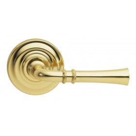 Omnia 785TD-3 Traditional Door Lever Set with Traditional Rose