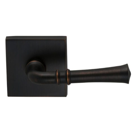 Omnia 785SQ-TB Traditional Door Lever Set with Square Rose Time Bronze (TB)