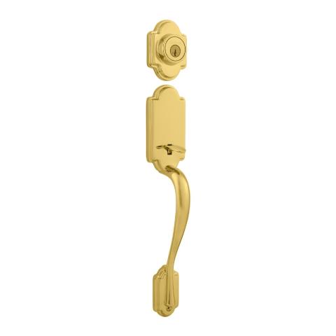 Kwikset Arlington Handleset shown in Polished Brass (3)