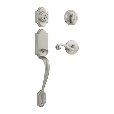 Kwikset Arlington Handleset shown with the Lido Lever in Satin Nickel (15)