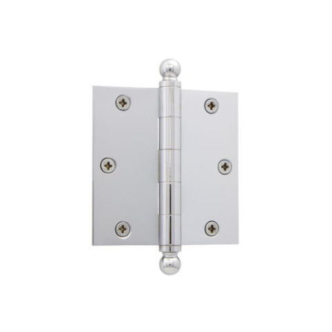 Grandeur 808990 3.5" Ball Tip Hinge with Square Corners Bright Chrome