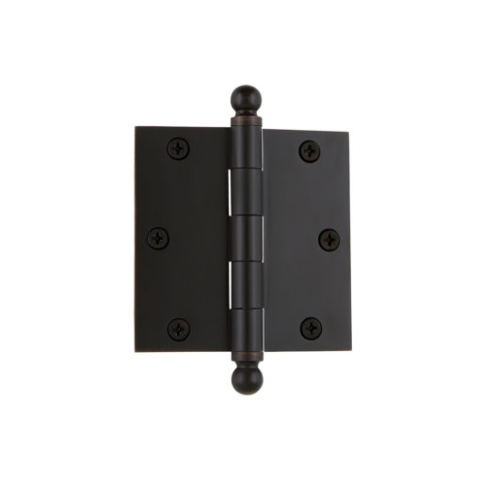 Grandeur 808993 3.5" Ball Tip Hinge with Square Corners Timeless Bronze